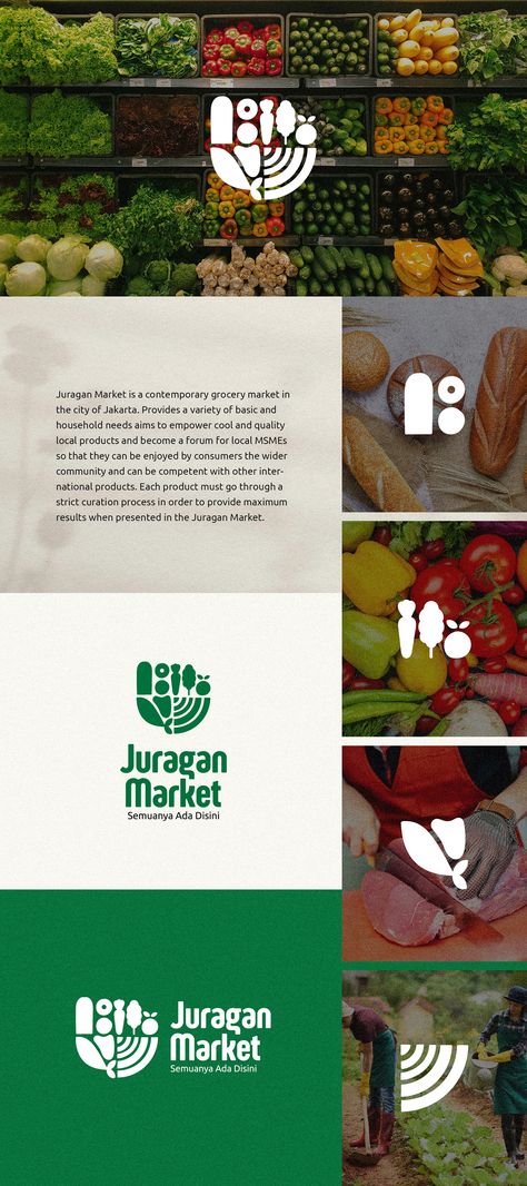 Brand Identity - Juragan Market on Behance Supermarket Logo, Identity Design Inspiration, Learning Logo, Supermarket Design, Bakery Design, Identity Design Logo, How To Make Logo, Professional Logo Design, Ux Web Design