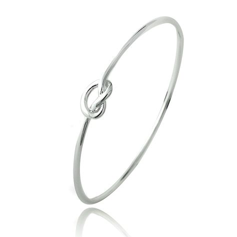 Hoops Knot Bangle, Womens Bangles, Ring Pendant Necklace, Love Knot, Bangle Bracelet, Womens Jewelry Bracelets, Sterling Silver Bracelets, Chains Necklace, Ring Earrings