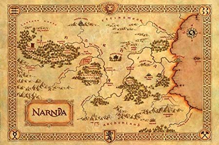 MCPosters Narnia World Map GLOSSY FINISH Movie Poster - MCP246 (24" x 36" (61cm x 91.5cm)) Narnia Map, Map Of Narnia, Narnia Birthday, Narnia Aesthetic, Middle Earth Map, Map Posters, Fantasy Posters, World Globes, Large Art Prints