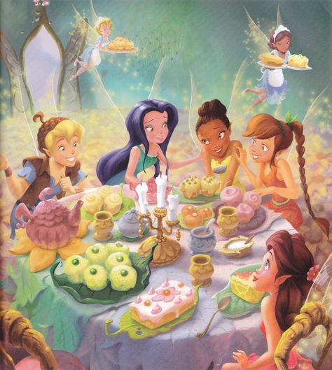 Tinkerbell and her friends have a tea party Tinkerbell Characters, Dead Meme, Disney Faries, Tinkerbell Movies, Disney Fairies Pixie Hollow, Tinkerbell And Friends, Tinkerbell Disney, Tinkerbell Fairies, Pixie Hollow