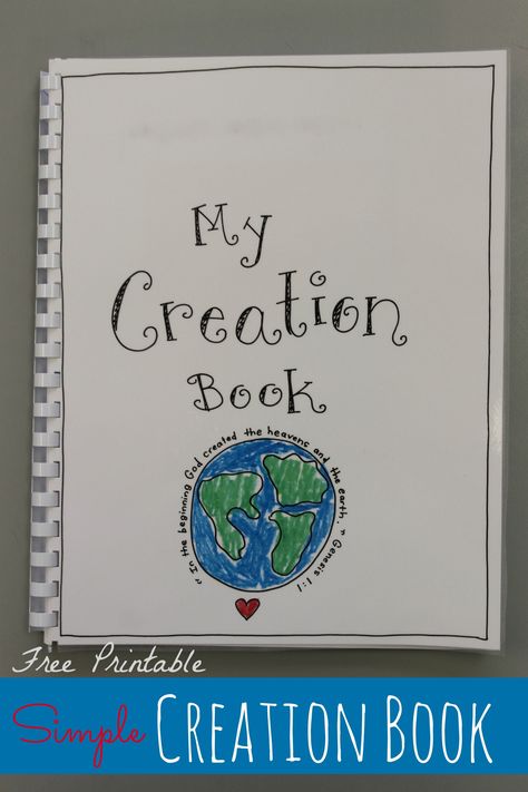 FREE Printable Creation Book Craft at happyhomefairy.com Creation Bible Crafts, Creation Bible, Happy Home Fairy, Preschool Bible Lessons, Bible Story Crafts, Days Of Creation, Preschool Bible, Bible Crafts For Kids, Sunday School Activities