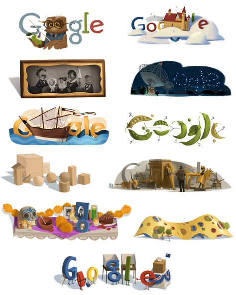 Best Google Doodles, Doodle 4 Google, Doodle Google, Google Logo, Graphic Art Prints, Disney Concept Art, Google Doodles, Prop Design, Book Art Drawings