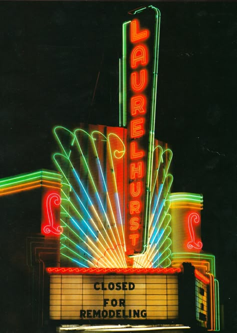 https://flic.kr/p/EFRYJU | Laurelhurst Theater Vintage Neon Sign Movie Marquee | Laurelhurst theater neon signage. A vintage movie marquee from an old folder of photos I came across. Don't know who took the pictures or remember where they came from, but they sure look nice. Marquee Illustration, Cinema Marquee, Marquee Signage, Broadway Marquee, Vintage Movie Theater, Old School Movies, Movie Marquee, Bowling League, Neon Signage