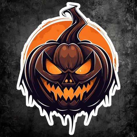 Unleash the spirit of Halloween all year round with our Evil Carved Pumpkin Sticker. This eerie vinyl sticker, featuring a wickedly carved pumpkin with an ominous grin, is the perfect way to showcase your love for the spooky season. Whether it's for your laptop, water bottle, notebook, or car, this durable and waterproof decal adds a touch of sinister charm to any surface. Get into the Halloween spirit and bring a dash of the macabre to your everyday items with our Evil Carved Pumpkin Sticker. These stickers are printed on durable, high opacity adhesive vinyl which makes them perfect for regular use, as well as for covering other stickers or paint. The high-quality vinyl ensures there are no bubbles when applying the stickers. *  High opacity film that's impossible to see through *  Fast a Halloween All Year, Scary Halloween Pumpkins, Evil Pumpkin, Crystal Drawing, Carved Pumpkin, Pumpkin Stickers, Cartoon Tattoos, Everyday Items, Scary Halloween