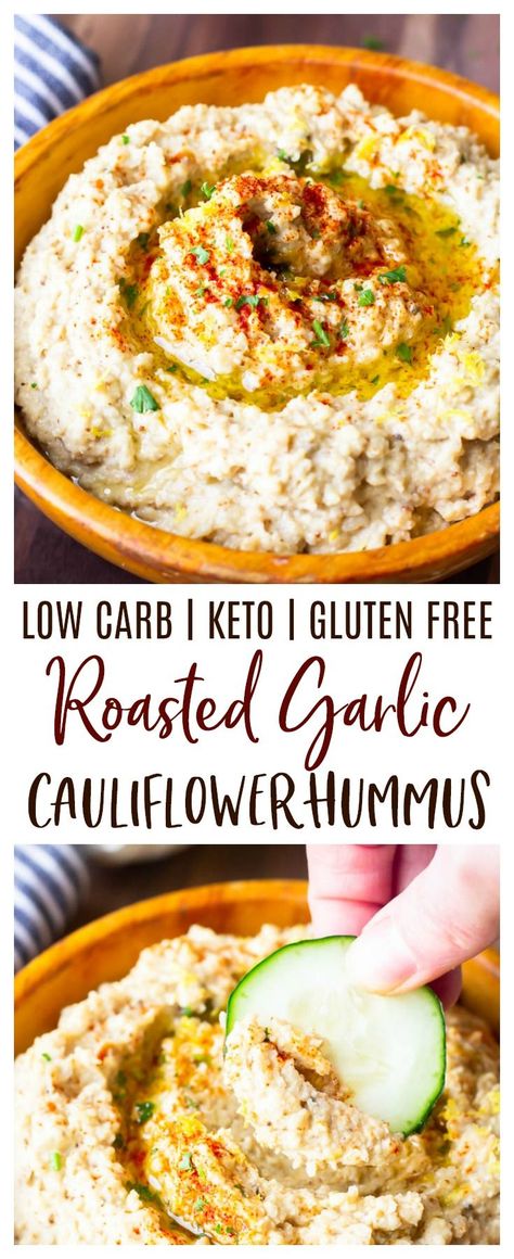 Roasted Cauliflower Hummus, Traditional Hummus, Cauliflower Dip, Garlic Cauliflower, Cauliflower Hummus, Roasted Garlic Cauliflower, Vegan Roast, Paleo Snacks, Hummus Recipe