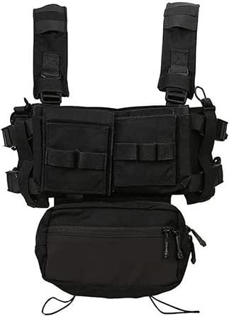 Chest Rig Setup, Army Gears, Multicam Black, Molle System, Utility Pouch, Tactical Equipment, Chest Rig, Tactical Vest, Fish Camp