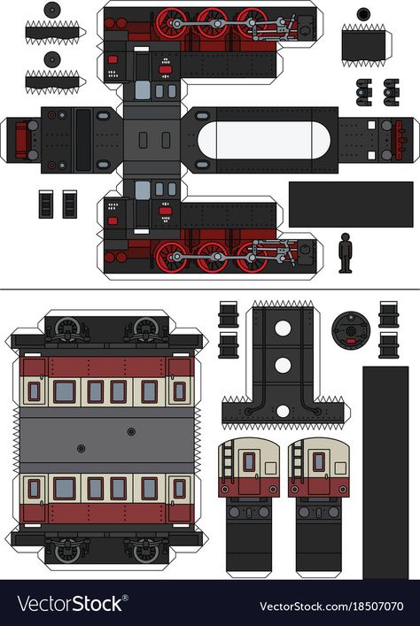 Harry Potter Train, Train Crafts, Train Template, Paper Train, Paper Toy Printable, Train Vector, Free Paper Models, Cardboard Toys, Theme Harry Potter