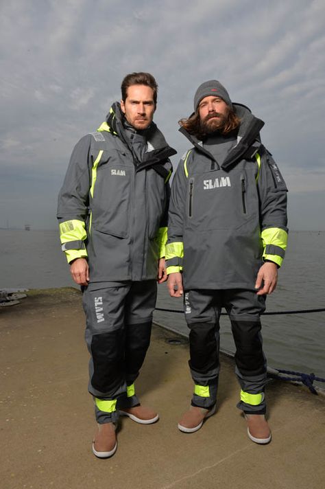 SLAM Sailing gear - oilskin - Sailing Gear, Sailing Jacket, Dragon Silhouette, Snowboarding Style, Safety Clothing, Jumpsuit Men, Performance Wear, Sailing Yacht, Fashion Colours