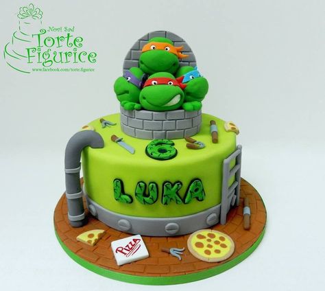 Ninja Turtle cake Ninja Birthday Cake, Ninja Turtle Birthday Cake, Turtle Birthday Cake, Teenage Mutant Ninja Turtle Cake, Ninja Cake, Tmnt Cake, Tmnt Birthday, Ninja Turtles Birthday Party, Ninja Turtle Cake