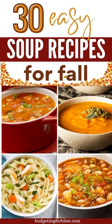 Soup Recipes Healthy, Fall Crockpot Recipes, Recipes Slow Cooker, Recipes For Fall, Fall Soup, Fall Soup Recipes, Best Soup Recipes, Delicious Soup Recipes, Fall Dinner Recipes