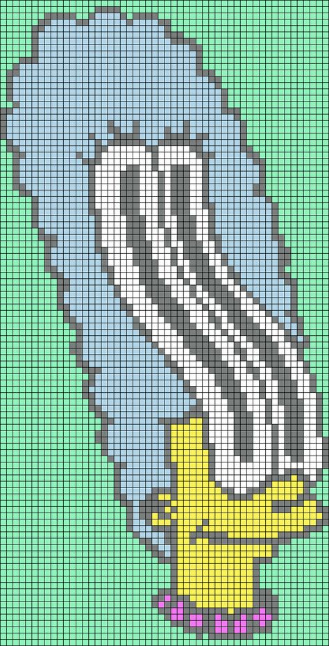 Simpsons Alpha Pattern, Alpha Pattern Tapestry, Trippy Pixel Art, Simpsons Cross Stitch, Big Pixel Art, Alpha Patterns Pixel Art, Funny Pixel Art, Modele Pixel Art, Marge Simpson