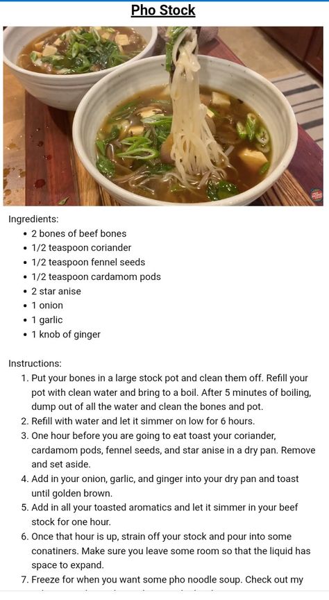 Homemade Pho Recipe, Pho Noodle Recipes, Pho Toppings, Pho Seasoning, Pho Broth Recipe Authentic, Vietmanese Recipes, Pro Home Cooks, Thai Pho Soup Recipe, Pho Ramen Noodle Recipes