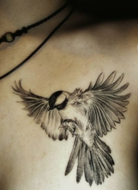 realism. Chickadee Tattoo, White Bird Tattoos, Swallow Bird Tattoos, Vogel Tattoo, Flying Bird Tattoo, Sparrow Tattoo, Petit Tattoo, Swallow Tattoo, Bird Flying