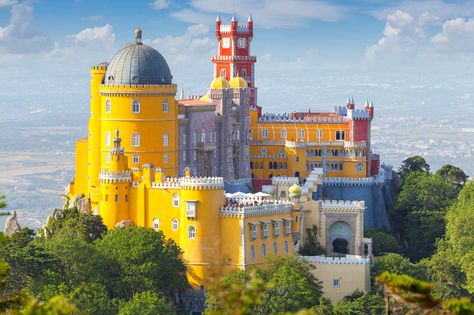 Pena Palace in Sintra, Portugal Pena Palace, European Palace, Lisbon Travel, Sintra Portugal, Adventure Guide, Beautiful Castles, A Castle, Road Trip Fun, Portugal Travel