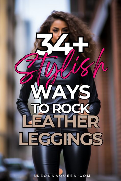 Faux Leather Leggings And Combat Boots, Black Leather Leggings Fall Outfit, Leather Pants And Combat Boots Outfit, Top For Leather Leggings, Women’s Leather Leggings Outfit, How To Style Black Leather Jeans, Blazer With Leather Pants Outfit, Shirts To Wear With Leather Leggings, How To Wear Patent Leather Leggings