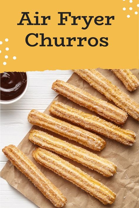 Air Fryer Churros Recipe, Home Made Churros, Airfryer Desserts, Air Fryer Churros, Nuwave Oven Recipes, Churros Recipe, Chicken Nugget Recipes, Uk Recipes, Nuggets Recipe