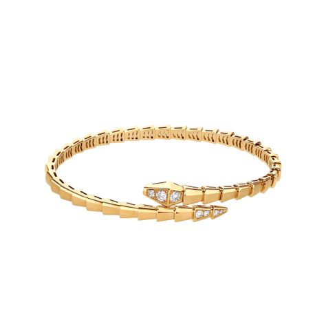 Yellow gold Serpenti Viper Bracelet with 0.47 ct Diamonds | Bulgari Official Store Serpenti Viper Bracelet, Bvlgari Serpenti Bracelet, Bvlgari Gold, Bvlgari Bracelet, Luxury Bracelets, Bulgari Jewelry, Italian Bracelet, Bracelet With Diamonds, Bvlgari Jewelry