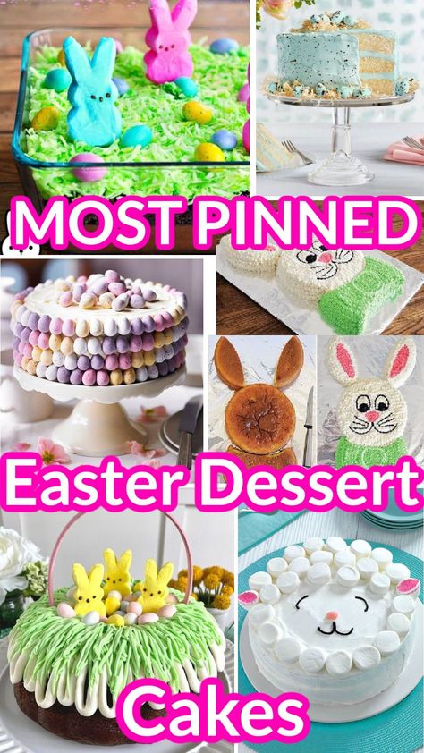 CUTE Easter Desserts Cake recipes for spring! Easy Easter cake ideas like bundt, bunny, dirt, and carrot that are fun for kids to bake and will wow a crowd! #Easterdesserts #Cakes #recipes #Baking #Springcakes Chocolate Bunny Cake, Cake Decorating Hacks, Easy Easter Cake, Easter Cake Ideas, Easter Bundt Cake, Easter Desserts Cake, Easter Cake Easy, Easter Carrot Cake, Cute Easter Desserts