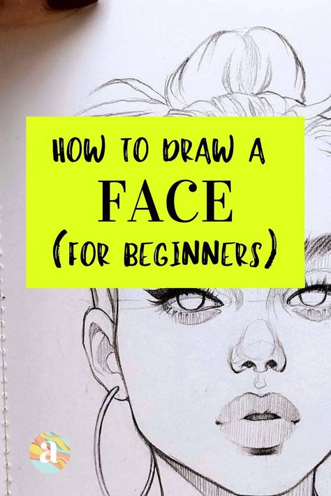 Easy Pencil Drawings, Beginner Drawing Lessons, Draw Face, Facial Proportions, Beginner Sketches, Draw A Face, Pencil Drawings For Beginners, Pencil Drawing Tutorials, Drawing Tutorial Face