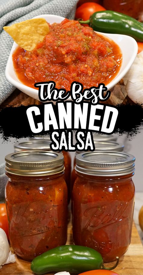 Homemade Salsa For Canning, Canned Salsa Recipe, Salsa Recipe For Canning, Salsa For Canning, Canning Homemade Salsa, Canned Salsa, Easy Homemade Salsa Recipe, Canned Salsa Recipes, Salsa Canning Recipes