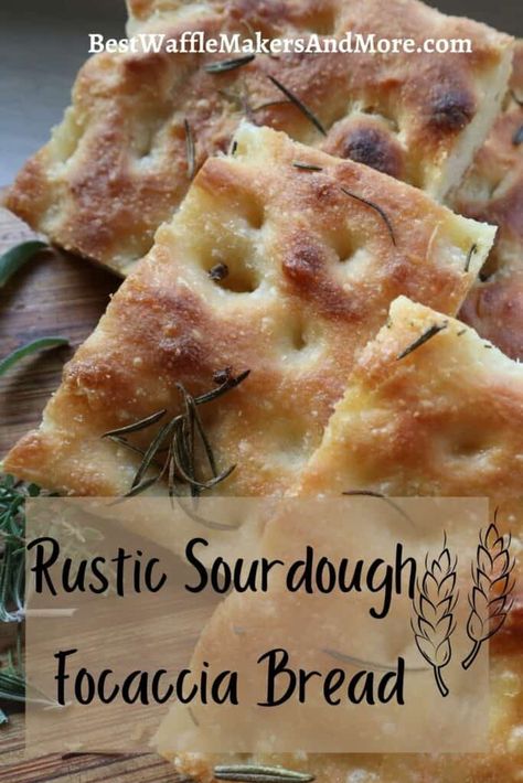 How To Make A Rustic Sourdough Focaccia Bread Sourdough Pasta Recipe, Sourdough Focaccia Recipe, Rosemary Focaccia Bread, Foccacia Recipe, Homemade Focaccia Bread, Sourdough Focaccia, Foccacia Bread, Rosemary Focaccia, Focaccia Bread Recipe