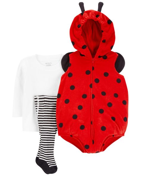 Red/White/Black Baby Ladybug Costume | carters.com Baby Girl Ladybug Costume, Toddler Ladybug Costume, Baby Ladybug Costume, Toddler Girl Halloween Costume, Bug Costume, Ladybug Costume, Baby Ladybug, Baby Halloween Outfits, Toddler Costumes