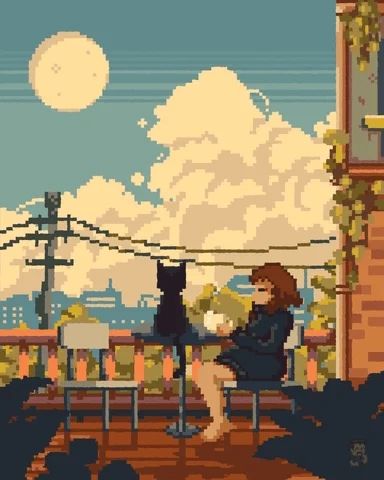 Lo-Fi by Luigi Salas - Motion Designer | GIPHY Anime Coffee, Lofi Chill, Lo-fi Aesthetic, Chill Music, Pixel Animation, Arte 8 Bits, Motion Designer, A Kind Of Magic, Music Illustration