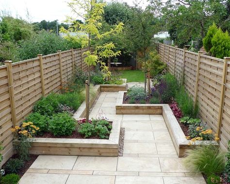 Narrow Garden, Side Yards, Minimalist Garden, Back Garden Design, Sloped Garden, Small Backyard Gardens, Modern Garden Design, Have Inspiration, Outdoor Gardens Design