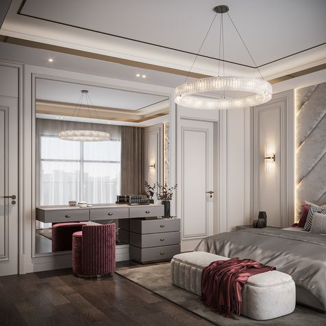 MASTER BEDROOM on Behance Tattoo Modern, Luxe Bedroom, Bedroom Interior Design Luxury, Modern Luxury Bedroom, Luxury Bedroom Design, Bedroom Renovation, Luxury Bedroom Master, Classic Bedroom, Bedroom Bed Design