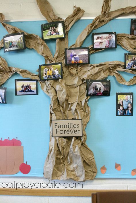 february church bulletin board ideas | FamilyTree1 Families are Forever Primary Bulletin Board Idea Family Tree Bulletin Board, Family Bulletin Boards, Preschool Displays, Bulletin Board Tree, Preschool Family, Forest Birthday Party, Family Tree Project, Forest Birthday, Preschool Bulletin