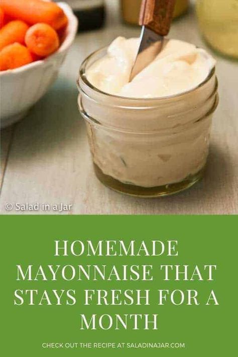 Homemade Mayonnaise Recipe, Homemade Sauce Recipes, Homemade Mayo, Homemade Pantry, Mayonnaise Recipe, Homemade Condiments, Homemade Mayonnaise, Salad In A Jar, Homemade Yogurt