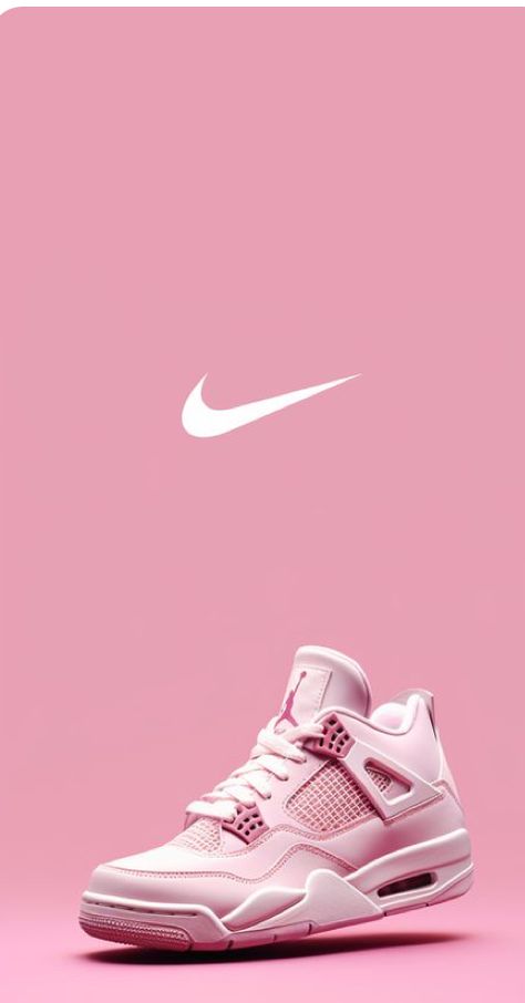 Jordan 4 Background, Dream Shoes Jordans Pink, Cute Pink Jordans, Jordan 4’s Pink, Light Pink Jordans, Pink Jordan Wallpaper, Jordan 4 Wallpaper, Pink Jordan 4, Jordan 4 Retro Pink