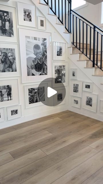 Katherine Starks on Instagram: "Gallery Wall Inspo! Comment  WALL  And I’ll send you links to the frames. The frames are not cheap. This was definitely an investment. The largest frame I have is a 24x36 and the smallest was a 4x6.  All of these photos were taken on my iPhone and printed through @mpix ❤️

Follow my shop @katiestarks on the @shop.LTK app to shop this post and get my exclusive app-only content!
https://liketk.it/4yFtU" Photos Up Staircase, Basement Staircase Ideas, Staircase Photo Wall, Organize Pictures, Staircase Gallery Wall, Gallery Wall Stairs, Basement Staircase, Gallery Wall Staircase, La House