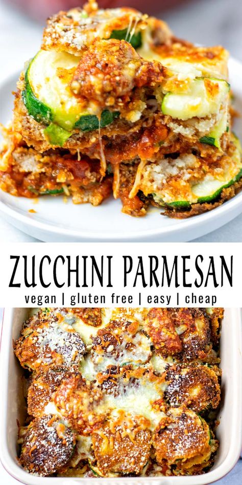 A family favorite ready in no time: this Zucchini Parmesan is made with simple ingredients and rich in flavor. Learn the best method with step by step picture. No one would ever taste it is vegan, better than the real deal. #vegan #dairyfree #contentednesscooking #vegetarian #dinner #lunch #mealprep #zucchiniparmesan Zucchini Parmesan, Plat Vegan, Italian Herbs, Tasty Vegetarian Recipes, Vegetarian Dinners, Vegetarian Recipes Dinner, Vegetarian Recipes Healthy, Vegan Dinner Recipes, Veggie Dishes