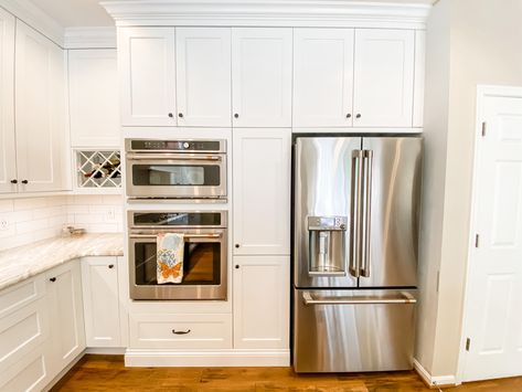 White Kitchen Refrigerator, White Kitchens, Kitchen Refrigerator, French Door Refrigerator, Dream Kitchen, White Kitchen, French Doors, Kitchen Ideas, Refrigerator