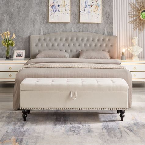 Bed Bench Storage, Bed End Bench, Storage Bench Bedroom, Bed End, End Of Bed Bench, Upholstered Storage Bench, Bench Ottoman, Bed Bench, Bedroom Bench