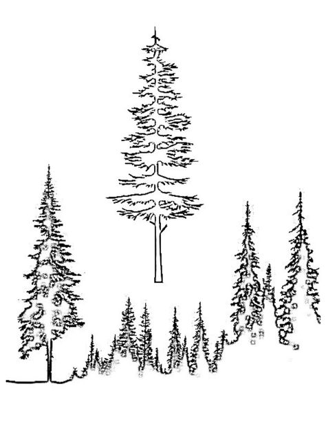 Tree Line Tattoo Stencil, Forest Tattoo Stencil Outline, Tree Tattoo Stencil Outline, Forest Silhouette Tattoo, Nature Tattoo Stencil, Forest Line Drawing, Pine Tree Outline, Forest Line Art, Forest Stencil