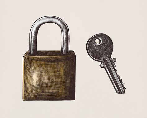 Hand-drawn lock and key illustration | free image by rawpixel.com Lock And Key Sketch, Lock And Key Drawing Sketches, Key Lock Drawing, Lock And Key Illustration, Lock Drawing Simple, Lock Drawing Sketch, Lock And Key Drawing, Padlock Illustration, Technology Sketch