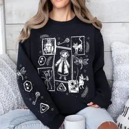 Coraline Three Ghost finding Sweatshirt Hoodie, Coraline Fantasy movies tshirt, Horror Character Shirt, Halloween Crewneck Sweatshirt Coraline Embroidery, Coraline Sweater, Halloween Crewneck Sweatshirt, Halloween Crewneck, Tiktok Shop, Horror Characters, Fantasy Movies, Movie T Shirts, Coraline