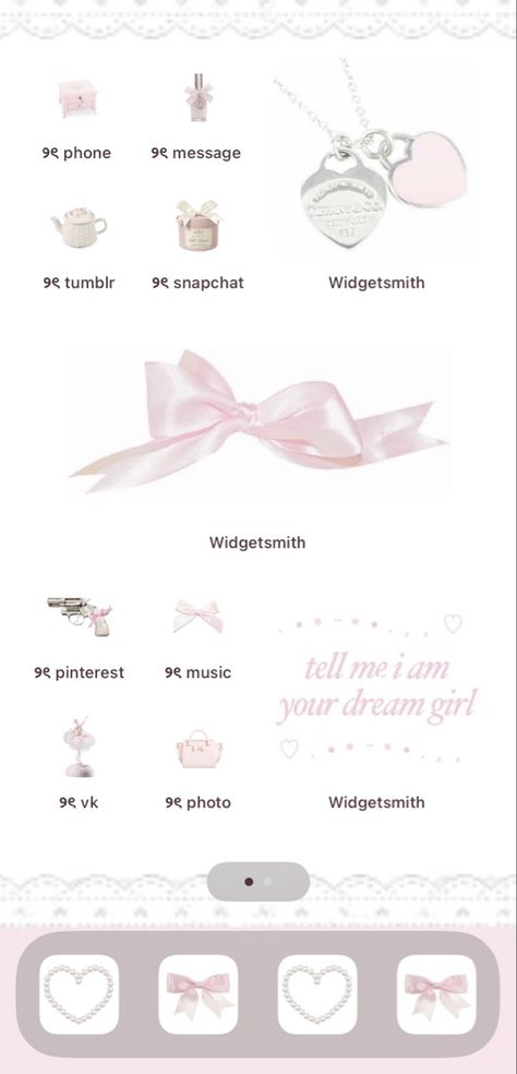 Cute Coquette Widgets, Aesthetic Coquette Homescreen, Coquette Phone Lockscreen, Pink Coquette Homescreen Layout, Coquette Wallpaper Iphone Ideas, Phone Layout Ideas Coquette, Phone Wallpaper Design Ideas, Widgets Phone Ideas, Coquette Home Screen Ideas