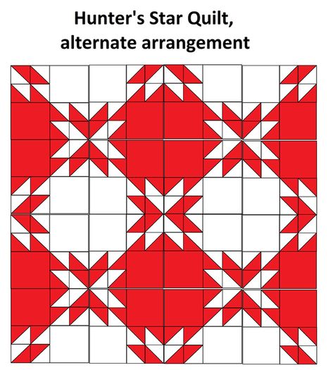 Starting a Hunters Star Quilt Hunters Star Quilt Tutorial Free Pattern, Hunters Star Quilt Pattern Free, Hunters Star, Hunters Star Quilt, Layer Cake Patterns, Star Quilt Pattern, Ribbon Quilt, Star Blocks, Star Quilt Patterns