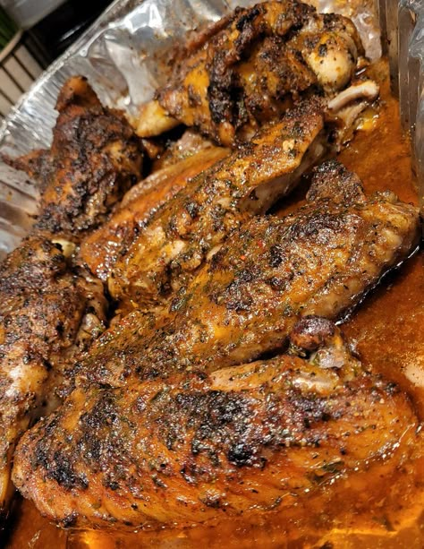 Cajun Turkey Wings, Cajun Turkey Wings Recipe, Bake Turkey Wings Recipe, Turkey Wings Recipe, Smothered Turkey Wings, Cajun Turkey, Baked Turkey Wings, Full Course Meal, Fried Turkey