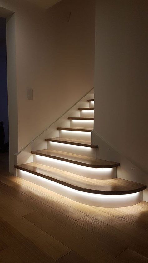 Hiasan Dalaman Rumah, Bilik Idaman, Stairway Lighting, Stairway Design, Stairs Design Modern, تصميم للمنزل العصري, التصميم الخارجي للمنزل, Home Stairs Design, Dream House Rooms