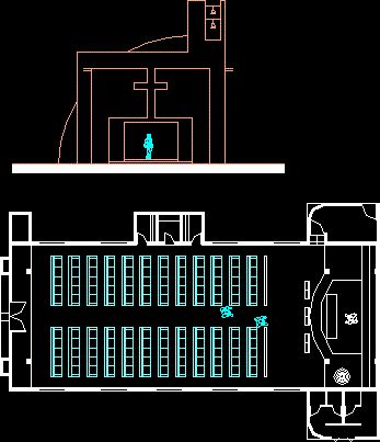 Small Church - DWG Block for AutoCAD • Designs CAD Chapel Plan Architecture, Marriage Hall Plan Layout, Simple Floor Plan, Church Building Plans, English Drawing, Floor Plan Symbols, Church Design Architecture, Marriage Hall, Chimney Design