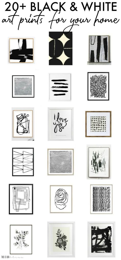 20+ Bold Black and White Art Prints for Your Home | This is our Bliss #blackwhiteart #abstractart #printableart #art #gallerywallideas #gallerywallart #boldart Black And White Art For Bedroom Wall, Black And White Wall Art Collage, Diy Black White Wall Art, Free Wall Art Printables Black And White, Black And Whire Wall Art, Black And White Art Printable, Bathroom Wall Decor Black And White, Black And White Wall Art Bathroom, Black And White Wall Art Ideas