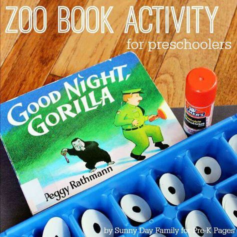 Goodnight Gorilla Craft, Goodnight Gorilla Activities, Preschool Weekly Themes, Goodnight Gorilla, Preschool Zoo Theme, Nanny Activities, Zoo Preschool, Zoo Phonics, Zoo Book