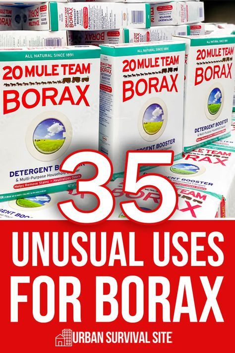 Borax is a naturally-occurring mineral found in soil, plants, and even our own bodies. In my twenties, I learned to use it as an ingredient in homemade laundry detergent. Then in my thirties, I was surprised to discover over 30 other things you can do with borax! Granted, most of these uses have nothing to do with survival. But what I love about versatile items like borax is they eliminate the need to store lots of cleaning supplies. One box can be used to clean almost anything around the ... Uses For Borax Cleaning, Using Borax In Laundry, Borax Bathroom Cleaner, Cleaning With Borax Bathroom, Borax Uses Health, Borax Laundry Detergent Recipes, Borax For Laundry, Borax Roach Killer Recipe, Borax In Laundry