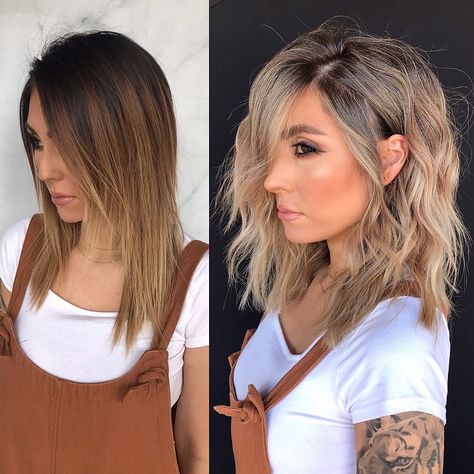 Shoulder Length Thick Hair, Haircuts And Color, Dark Blonde Bobs, Beige Blond, Blond Balayage, Hair Adviser, Lob Hairstyle, Lob Haircut, Haircuts For Fine Hair