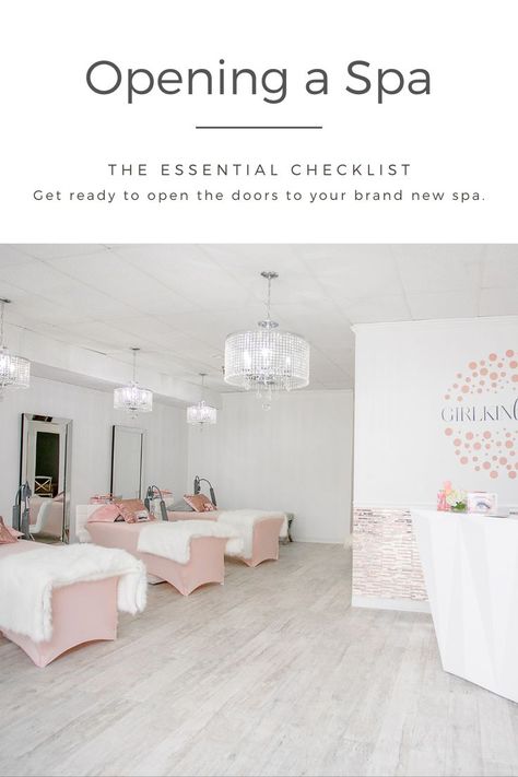 Opening A Spa: The Essential Checklist | Minerva Beauty Spa Checklist, Spa Room Ideas Estheticians, Spa Business Plan, Spa Room Ideas, Minerva Beauty, Lash Room Decor, Room Checklist, Salon Suites Decor, Esthetician Room