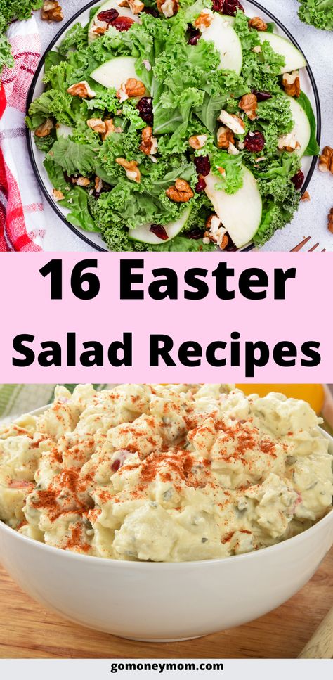 Salad To Go With Lamb, Easter Salads Green, Spring Salads For Parties Easter Brunch, Easter Side Salads, Easter Lunch Menu Ideas, Easter Salad Ideas, Salads For Easter, Easter Pasta Salad, Easter Brunch Salad